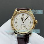 Swiss Cal.7140 replica Rolex Oyster Perpetual 1908 white dial gold case Watch